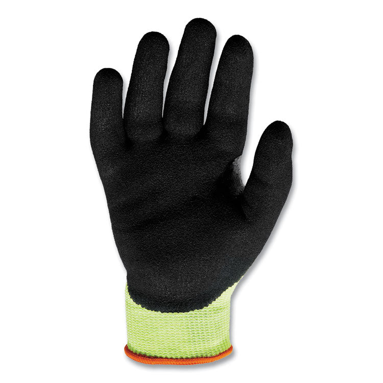 ProFlex 7041 ANSI A4 Nitrile-Coated CR Gloves, EN388: 4X42D, 10" Long, Medium, Lime, Pair