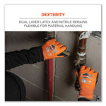 ProFlex 7551 ANSI A5 Coated Waterproof CR Gloves, EN388: 4X43E, 11" Long, XX-Large, Orange, Pair