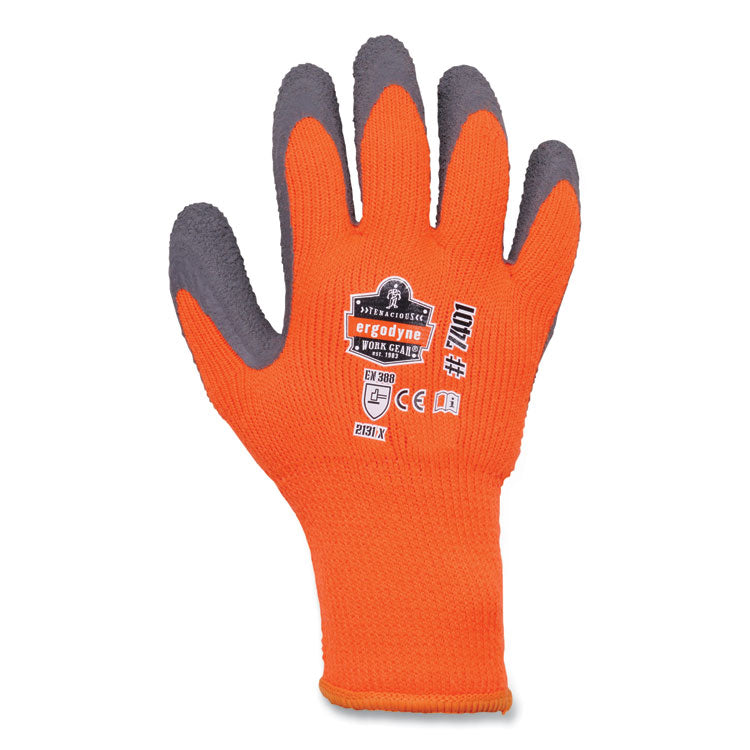 ProFlex 7401-CASE Coated Lightweight Winter Gloves, EN388: 2131X, 11" Long, XX-Large, Orange, 144 Pairs/Carton