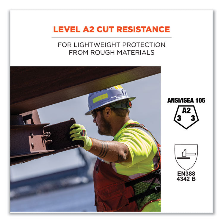ProFlex 7021-CASE Hi-Vis Nitrile Coated CR Gloves, EN388: 4342B, 10.5" Long, XX-Large, Lime, 144 Pairs/Carton