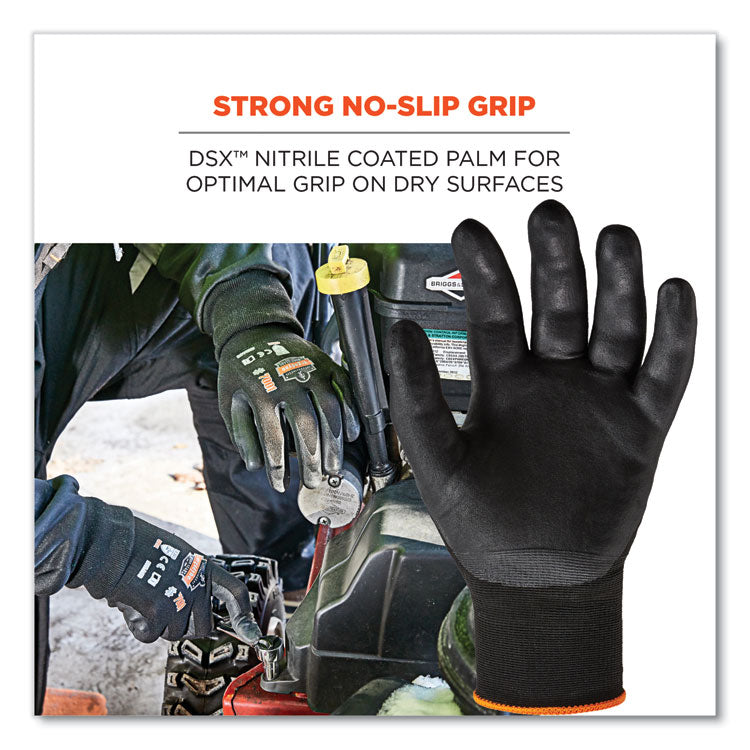 ProFlex 7001-CASE Nitrile Coated Gloves, EN388: 4121X, 8.5" Long, Medium, Black, 144 Pairs/Carton