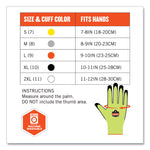 ProFlex 7022-CASE ANSI A2 Coated CR Gloves DSX, EN388: 4342B, 8.5" Long, Small, Lime, 144 Pairs/Carton