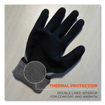 ProFlex 7501-CASE Coated Waterproof Winter Gloves, EN388: 2131X, 11" Long, XX-Large, Gray, 144 Pairs/Carton
