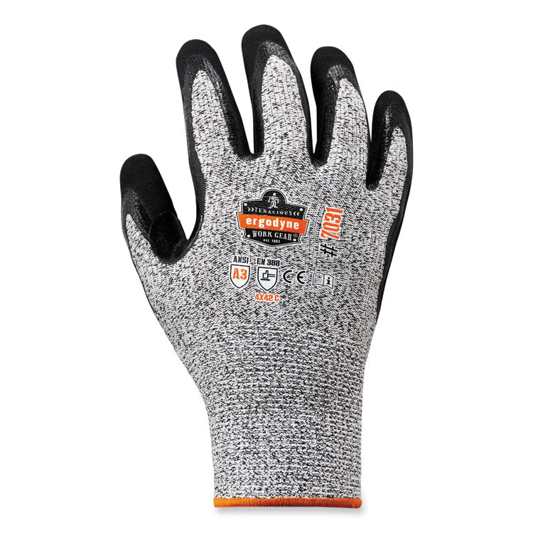 ProFlex 7031-CASE ANSI A3 Nitrile-Coated CR Gloves, EN388: 4X42C, 10" Long, X-Large, Gray, 144 Pairs/Carton