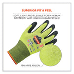 ProFlex 7022-CASE ANSI A2 Coated CR Gloves DSX, EN388: 4342B, 8.75" Long, Medium, Lime, 144 Pairs/Carton
