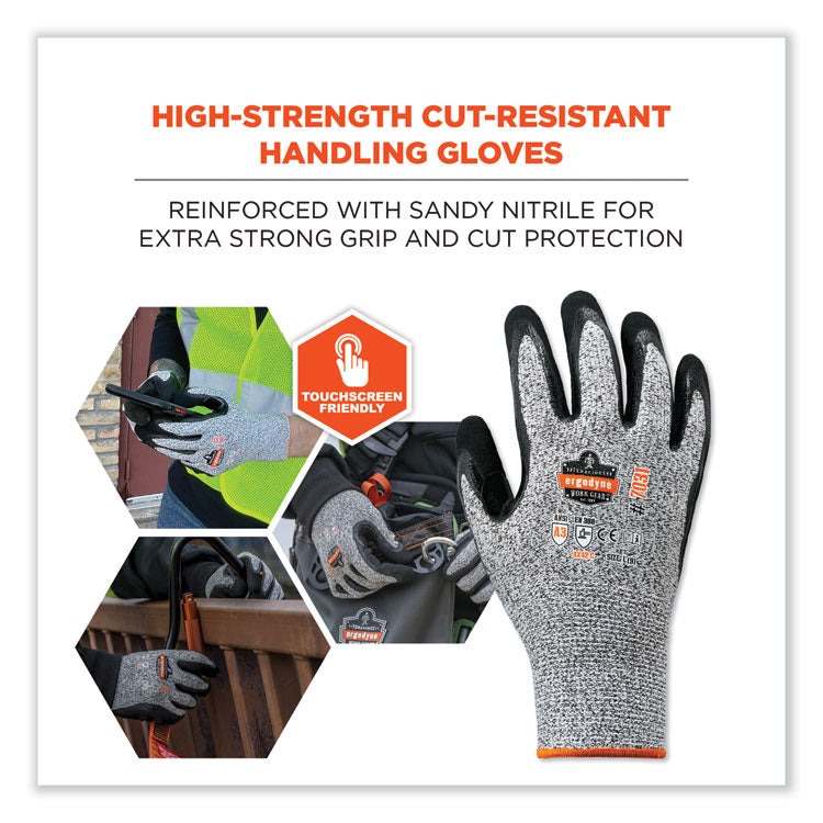 ProFlex 7031 ANSI A3 Nitrile-Coated CR Gloves, EN388: 4X42C, 10" Long, X-Large, Gray, Pair