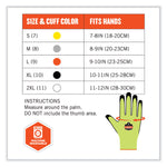 ProFlex 7022-CASE ANSI A2 Coated CR Gloves DSX, EN388: 4342B, 8.75" Long, Medium, Lime, 144 Pairs/Carton