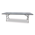 AbilityOne SKILCRAFT 8' x 30" Folding Table, Charcoal Gray (7105-01-724-3925)