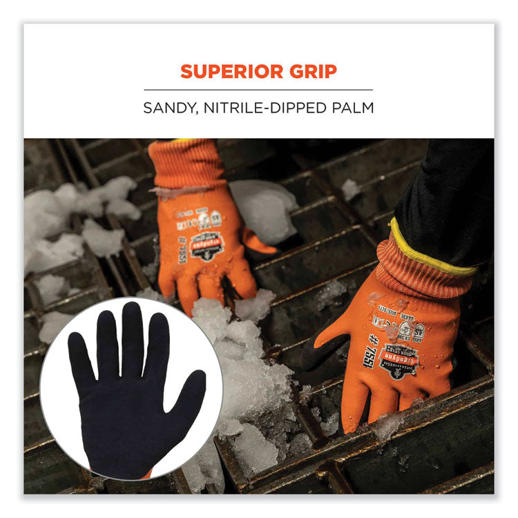 ProFlex 7551 ANSI A5 Coated Waterproof CR Gloves, EN388: 4X43E, 11" Long, X-Large, Orange, Pair