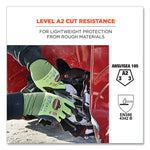 ProFlex 7022-CASE ANSI A2 Coated CR Gloves DSX, EN388: 4342B, 8.75" Long, Medium, Lime, 144 Pairs/Carton