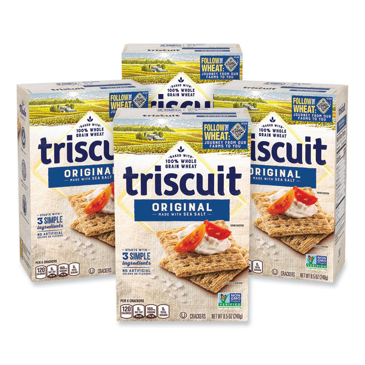 Crackers Original with Sea Salt, 8.5 oz Box, 4 Boxes/Pack
