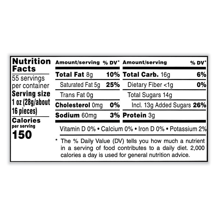 Peanut Butter Milk Chocolate Candy Jar, 55 oz Jar