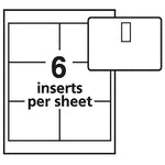 Avery Clip Style Laser/Inkjet Name Badge Kit, 3" x 4", Clear Holders with White Inserts, 40/Box (5384)