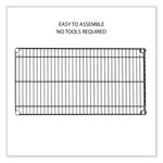 5-Shelf Wire Shelving Kit With Casters And Shelf Liners, 36w X 18d X 72h, Black Anthracite