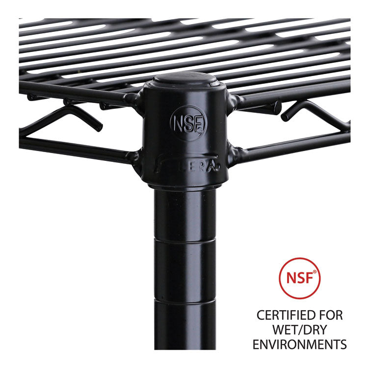 Industrial Wire Shelving Extra Wire Shelves, 48w X 24d, Black, 2 Shelves/carton