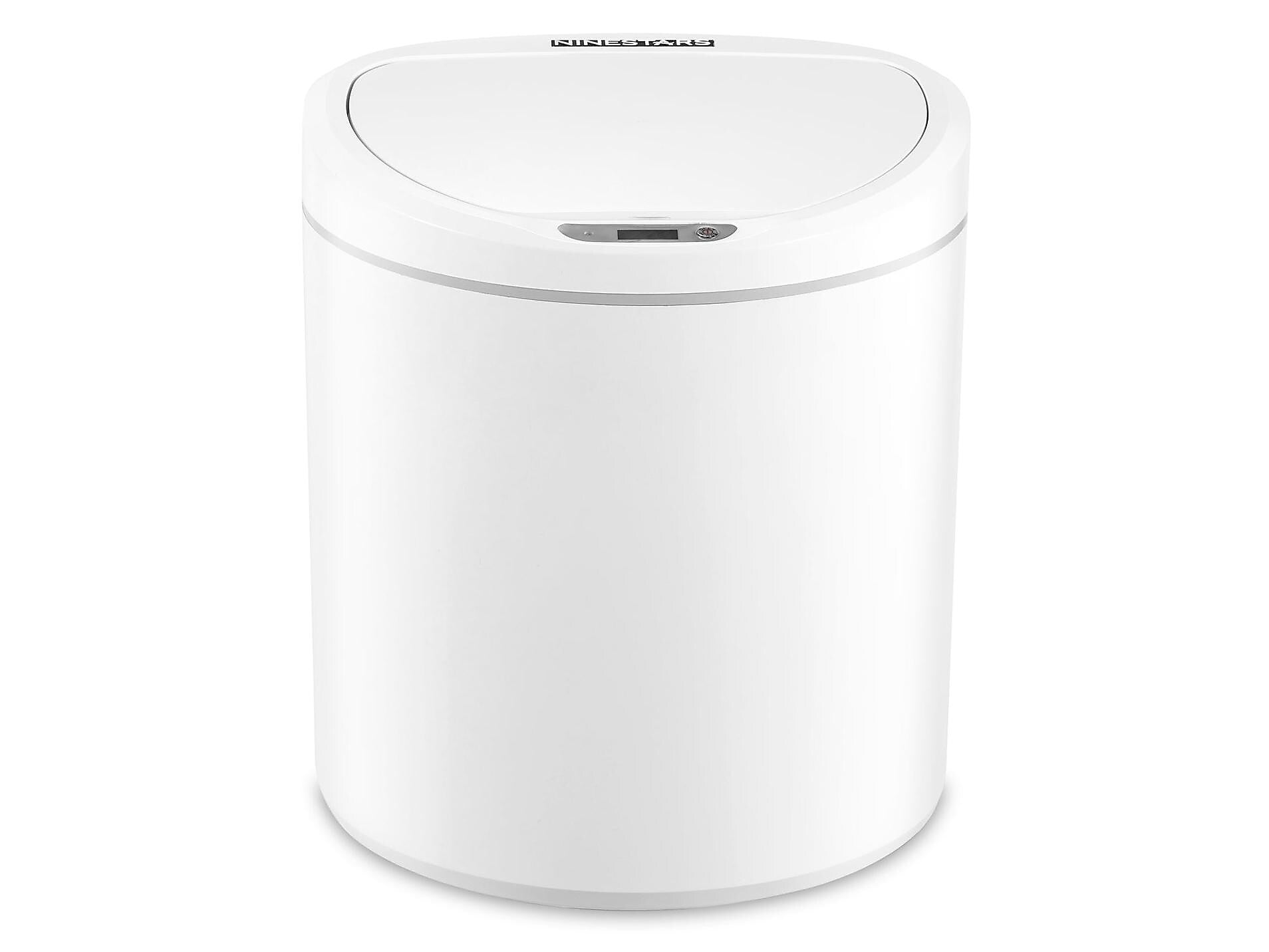 Nine Stars Plastic Sensor Trash Can, 2.1-Gallon, White (DZT-8-29)