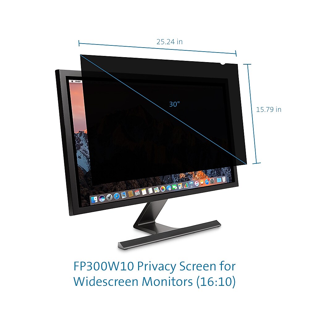 Kensington Anti-Glare Reversible Privacy Screen for 30" Widescreen Monitor, 16:10 (K52123WW)