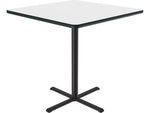 Correll Square-Shaped Dry-Erase Markerboard Cafe Table, 42" x 42", Frosty White/Black (BXB42DES-80)