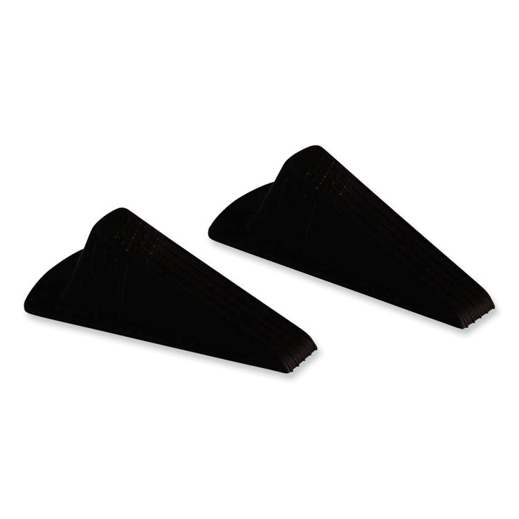Giant Foot Doorstop, No-Slip Rubber Wedge, 3.5w X 6.75d X 2h, Brown, 2/pack