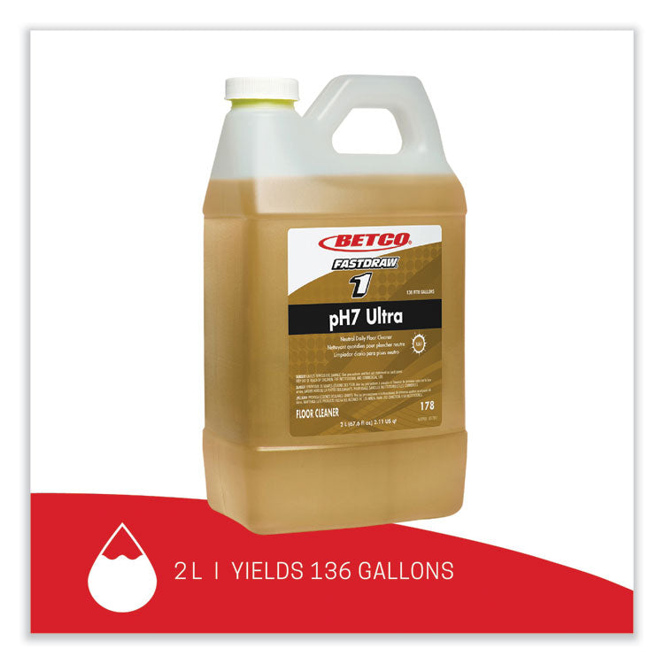 pH7 Ultra Neutral Cleaner, Lemon Scent, 2 L Bottle, 4/Carton