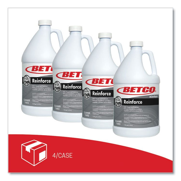 Reinforce Floor Cleaner and Protectant, Lemon Scent, 1 gal Bottle, 4/Carton