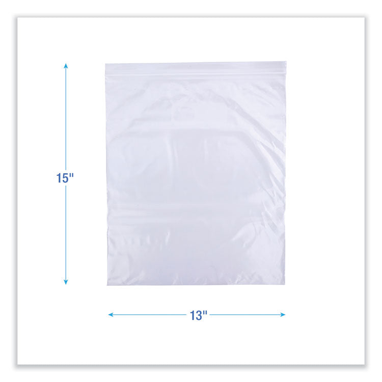 Reclosable Freezer Storage Bags, 2 gal, 13" x 15", Clear, 100/Box