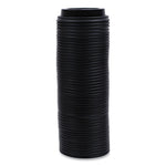 Hot Cup Lids, Fits 10 oz to 20 oz Hot Cups, Plastic, Black, 1,000/Carton