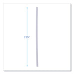 Jumbo Straws, 7.75", Plastic, Translucent, Unwrapped, 250/pack, 50 Packs/carton