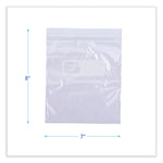 Reclosable Food Storage Bags, Quart, 7" x 8", Clear, 500/Box