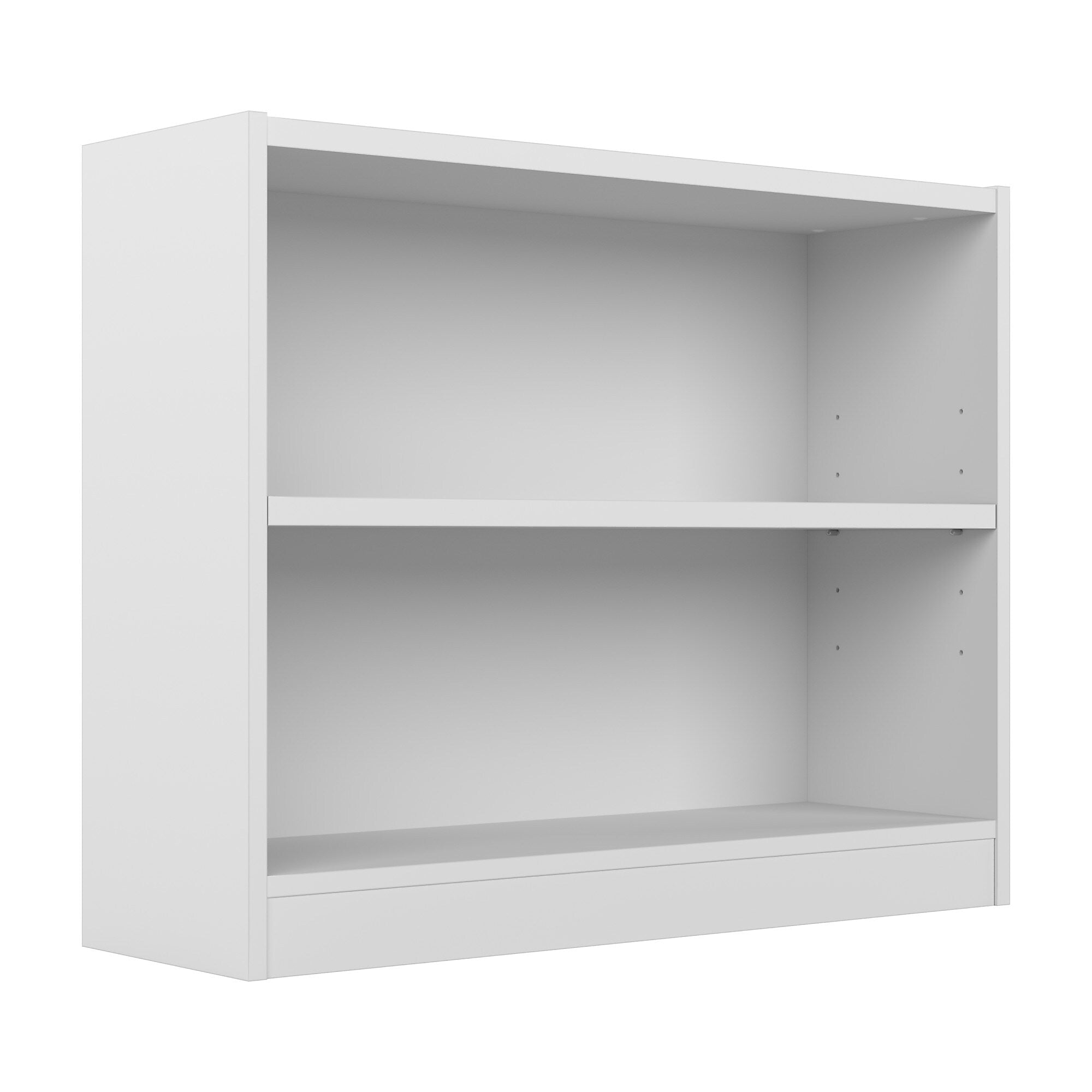 Bush Furniture Universal 30"H 2-Shelf Bookcase, Pure White (WL12413)