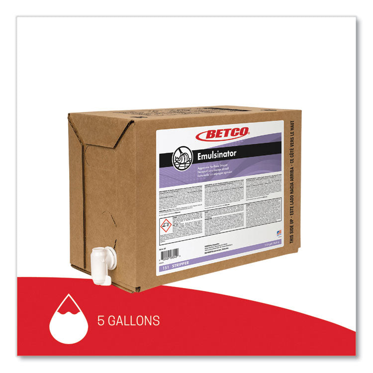 Emulsinator Floor Stripper, Sassafras Scent, 5 gal Bag-in-Box