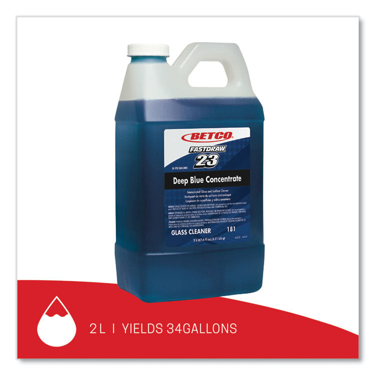 Deep Blue Glass and Surface Cleaner, 2 L Bottle, 4/Carton