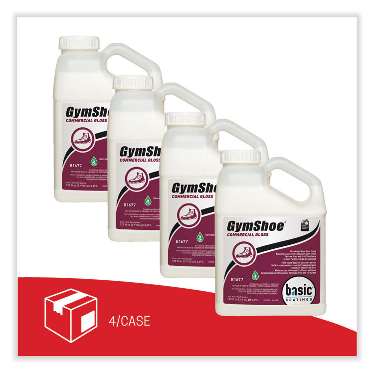GymShoe Gloss Sport Finish, Mild Scent, 1 gal Bottle, 4/Carton