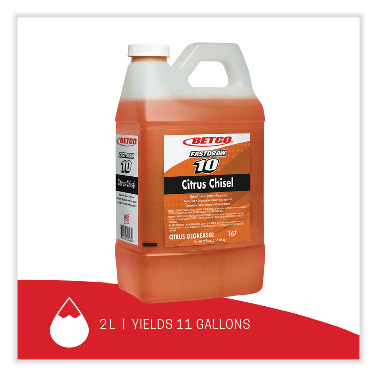 Citrus Chisel, Citrus Scent, FastDraw, 2 L Bottle, 4/Carton