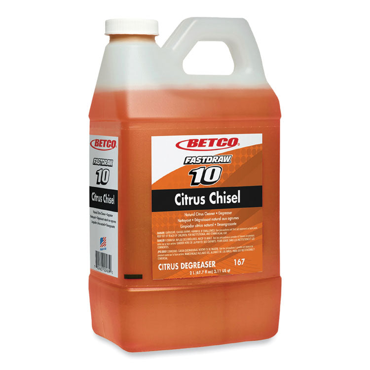 Citrus Chisel, Citrus Scent, FastDraw, 2 L Bottle, 4/Carton