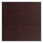 Cafe Table, 36w x 36d x 36h, Square Top/Round Base, Mahogany Top, Black Base