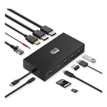 12-in-1 USB-C Multi-Port TAA Compliant Docking Station, Black