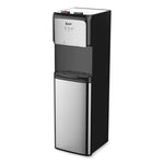 Bottom Loading Water Dispenser with UV Light, 3 gal to 5 gal, 12.25 x 14 x 41.25, Black/Stainless Steel