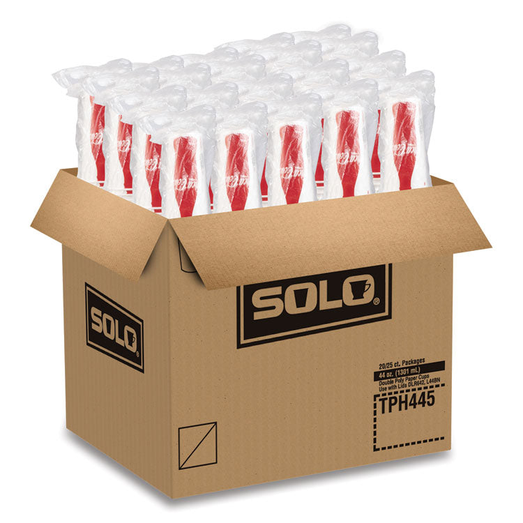 Double Sided Poly (DSP) Paper Cold Cups, 44 oz, Coca-Cola Design, 500/Carton