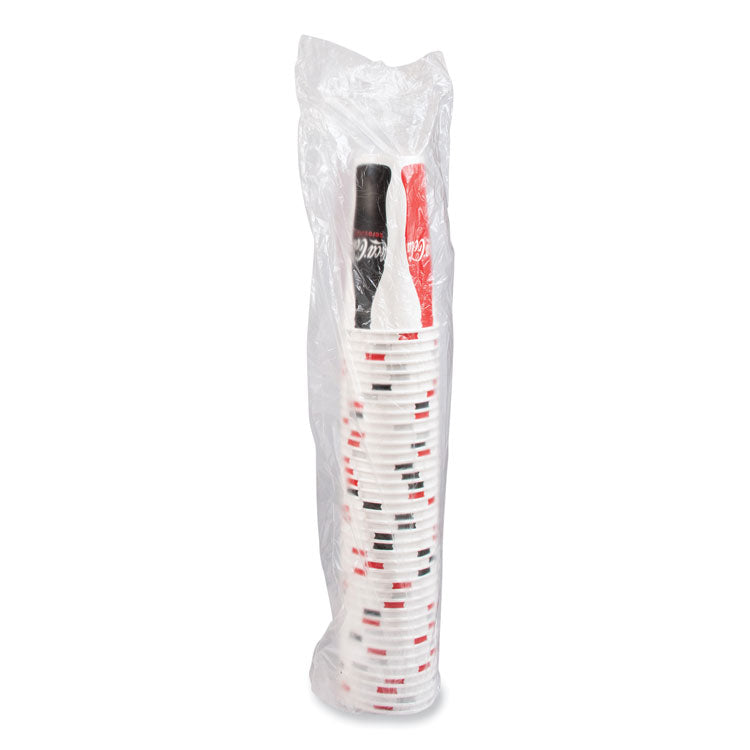 Double Sided Poly Paper Cold Cups, 28 oz to 32 oz, Coca-Cola Design, 40/Pack, 12 Packs/Carton