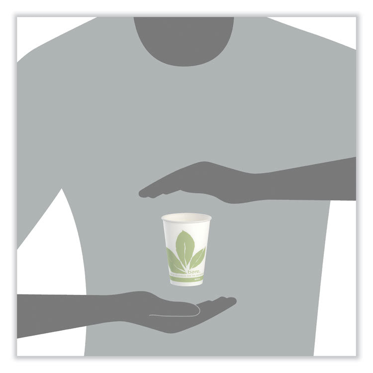 Bare Eco-Forward Paper Cold Cups, 7 oz, Green/White, 100/Sleeve, 20 Sleeves/Carton