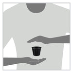 Portion Containers, 5.5 oz, Plastic, Black, 250/Bag, 10 Bags/Carton