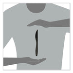 Impress Heavyweight Full-Length Polystyrene Cutlery, Knife, Plastic, Black, 1,000/Carton