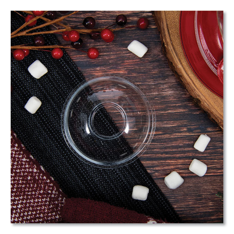 Plastic Dome Lid, Fits 7 oz Cold Cups, Clear, 2,500/Carton