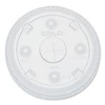 PETE Plastic Flat Straw-Slot Cold Cup Lids, Fits 12 oz to 24 oz Cold Cups, Plastic, Clear, 1,000/Carton
