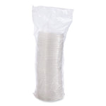 PETE Flat Straw-Slot Cold Cup Lids, Fits 28 oz to 32 oz Cold Cups, Plastic, Clear, 600/Carton