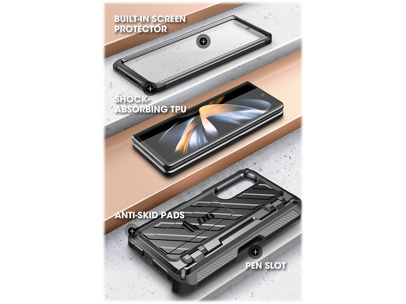 SupCase Unicorn Beetle PRO Black Rugged Case for Samsung Galaxy Z Fold4 (SUP-Galaxy2022-ZFold4-5G-UBPro-SP-Black)