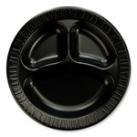 Quiet Class Laminated Foam Dinnerware, Plate, 10.25" dia, Black, 125/Pack, 4 Packs/Carton