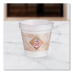 ThermoGlaze Insulated Foam Cups Stock Prints, 4 oz, White/Beige/Red, 1,000/Carton
