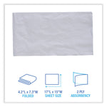 Dinner Napkin, 2-Ply, 17 x 15, White, 100/Pack, 30 Packs/Carton